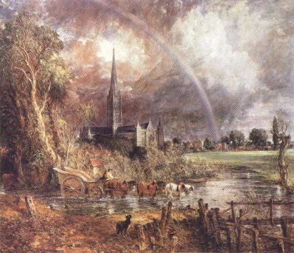 John Constable Salisbury Cathedral from the Meadows china oil painting image